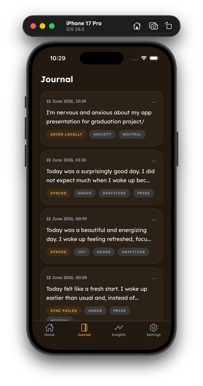 InnerVoice insights screen